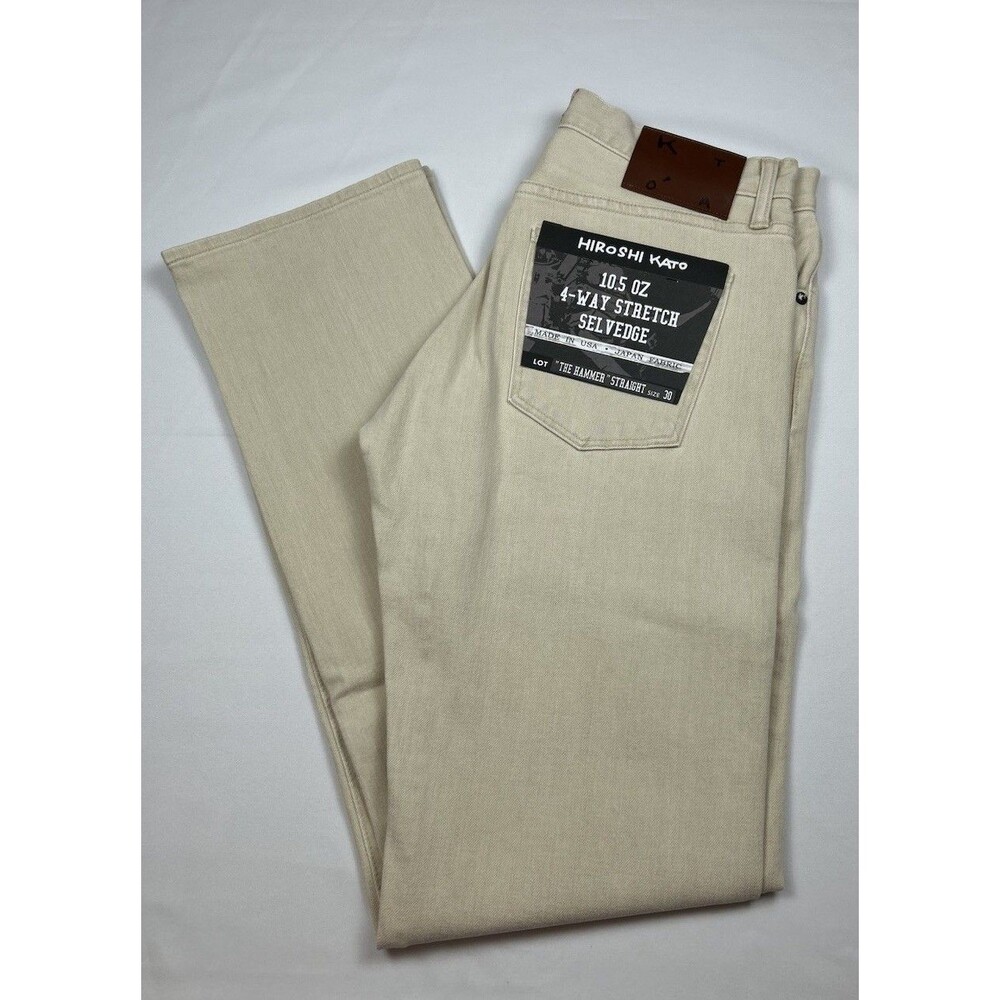 NWT Hiroshi Kato 10.5oz 4-Way Stretch Selvedge Denim Jeans Size 30 Made in USA